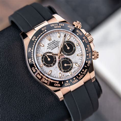 rolex daytona rose gold pink/black index dial ceramic bezel oysterflex|Rolex Daytona Rose gold .